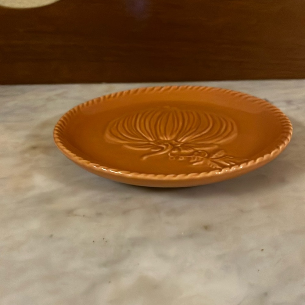 CMG-Made In Portugal 🇵🇹-Small-Orange-Pumpkin-Plate-7” - Picture 8 of 12